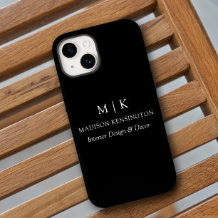 Coque Case-Mate iPhone Monogramme minimaliste ou ajouter un logo Business