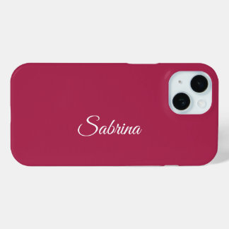 Coque Case-Mate iPhone Monogramme minimaliste rose cerise rose