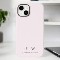 Monogramme minimaliste rose vif