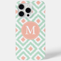 Monogramme Mint Coral Diamond Ikat Motif