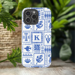 Coque iPhone 16 Pro Max Monogramme Moderne Bleu Blanc Abstrait Motif<br><div class="desc">Monogramme Moderne Bleu Blanc Abstrait Motif iPhone 16 Pro Max Téléphone Case dispose d'un motif d'objets abstraits avec votre monogramme personnalisé au centre. Un cadeau parfait pour elle pour Noël,  anniversaire,  Fête des Mères et bien plus que petite amie,  soeur,  mère,  amis. Créé par Evco Studio www.zazzle.com/store/evcostudio</div>
