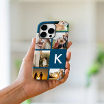 Coque Case-Mate iPhone Monogramme moderne Collage photo initial<br><div class="desc">Monogramme moderne coque iphone de collage photo initial</div>
