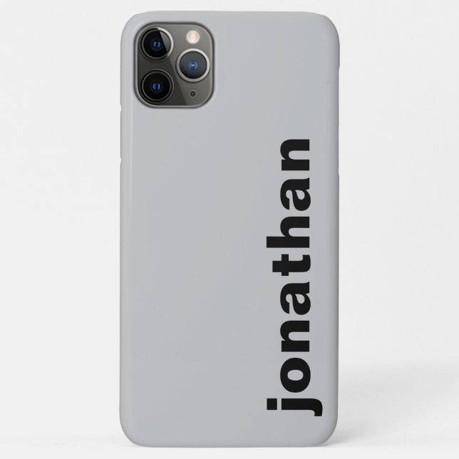 Coques Case-Mate iPhone Monogramme Moderne Gris (Dos)