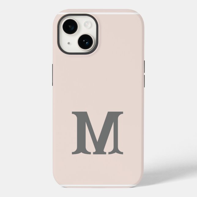 Coques Case-Mate iPhone Monogramme moderne initiale simple (Verso)