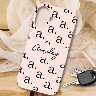 Coque Pour iPhone 16 Monogramme moderne minimaliste contemporain