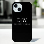 Coque Case-Mate iPhone Monogramme moderne minimaliste noir et blanc<br><div class="desc">Découvrez notre collection minimaliste moderne de monogrammes noirs et blancs : Faites preuve de simplicité et de sophistication grâce à nos designs minimalistes, conçus pour élever votre style sans effort. Réalisée avec un oeil attentif pour l'esthétique moderne, cette collection présente des motifs noirs et blancs épurés accentués par des monogrammes...</div>