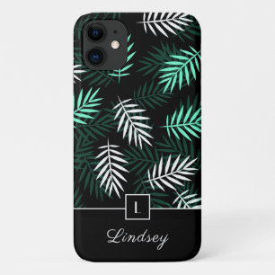 Case-Mate iPhone Case Monogramme moderne Motif Feuille vert