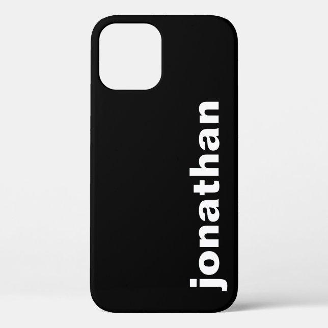 Coques Case-Mate iPhone Monogramme Moderne Noir (Verso)