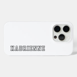 Coque Case-Mate iPhone Monogramme Moderne Noir Blanc Contour Nom