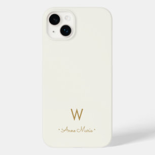 Coque Case-Mate iPhone Monogramme Moderne Or Écriture Script