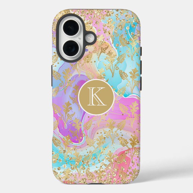 Coques Case-Mate iPhone Monogramme Moderne Parties scintillant Abstraite p (Verso)