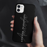 Coque Case-Mate iPhone Monogramme Moderne Personnalisé Avec Nom<br><div class="desc">Améliorez la protection de votre iPhone avec notre Elégant Moderne Personnalisé Avec Nom Monogram Coque-Mate coque iphone. Ce coque méticuleusement conçu allie une esthétique moderne à une touche personnalisée, ce qui en fait un complément élégant et protecteur à votre appareil mobile. Doté de votre nom et d'un monogramme, ce coque...</div>