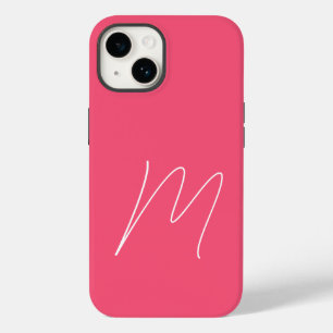 Coque Case-Mate iPhone Monogramme Moderne Plain Initiale Script Feminine