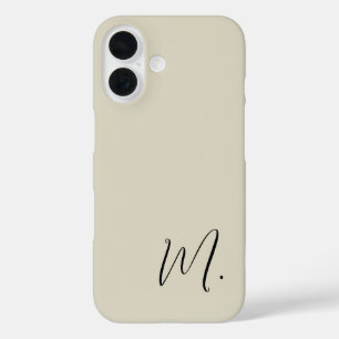 Coque Pour iPhone 16 Monogramme moderne Remplacer initial Ajouter le vô