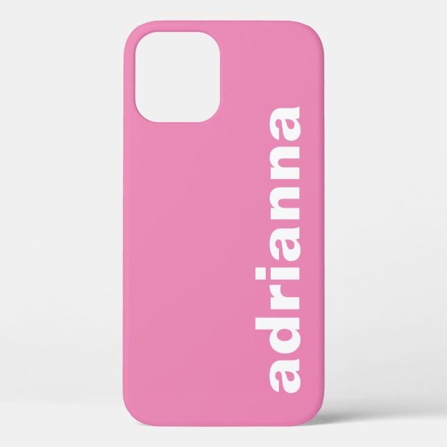 Coques Case-Mate iPhone Monogramme Moderne Rose (Verso)