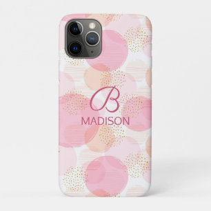 Case-Mate iPhone Case Monogramme moderne rose Parties scintillant fille