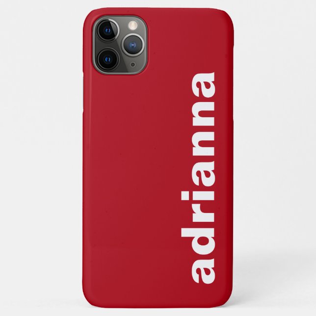 Coques Case-Mate iPhone Monogramme Moderne Rouge (Dos)