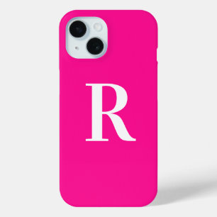 Coque Case-Mate iPhone Monogramme Moderne Simple Hot Pink