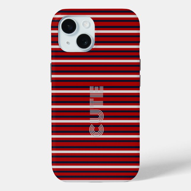 Coques Case-Mate iPhone Monogramme moderne trié (Verso)