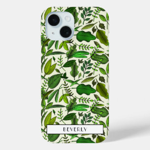 Coque Case-Mate iPhone Monogramme moderne vert Botanique