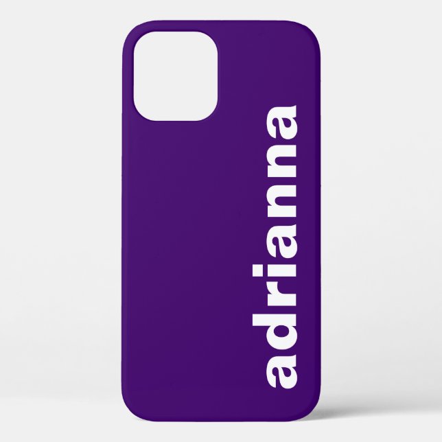 Coques Case-Mate iPhone Monogramme Moderne Violet (Verso)