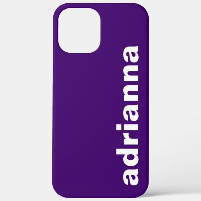 Coques Case-Mate iPhone Monogramme Moderne Violet (Verso)
