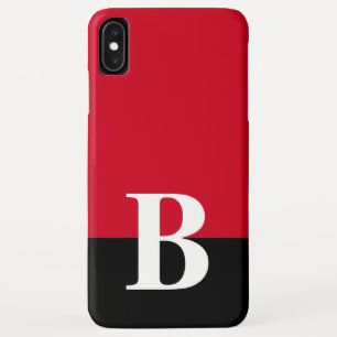 Case-Mate iPhone Case Monogramme Monogramme Simple moderne rouge noir
