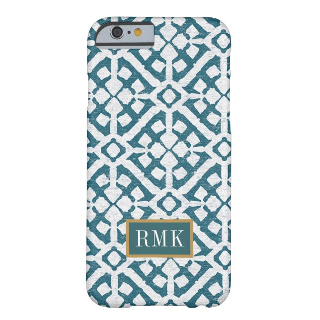 Coques Case-Mate iPhone Monogramme| Motif bleu d'Amadora (Dos)