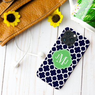 Etui iPhone Case-Mate Monogramme Motif bleu et blanc de la marine