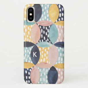 Coques Pour iPhone Monogramme Motif circulaire Abstrait