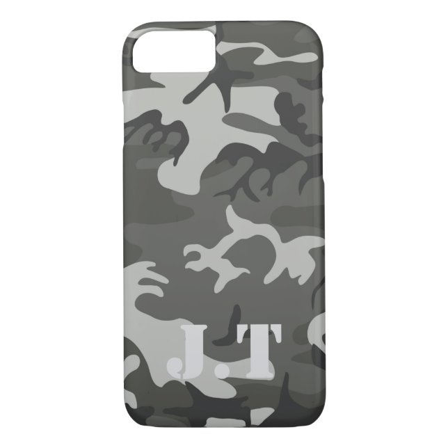 Coques Case-Mate iPhone Monogramme Motif de Camouflage urbain (Dos)