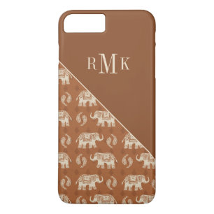 Coque Case-Mate iPhone Monogramme  Motif de la caravane orangée élépha