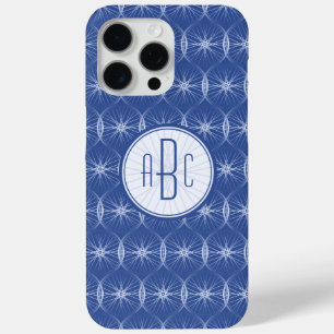 Coque Case-Mate iPhone monogramme motif de roue bleue