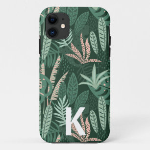 Case-Mate iPhone Case Monogramme Motif Feuille vert moderne
