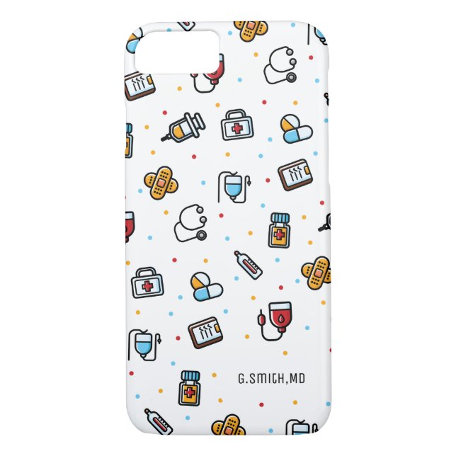 Coques Case-Mate iPhone Monogramme. Motif Médicale. Pour les médecins et l (Dos)