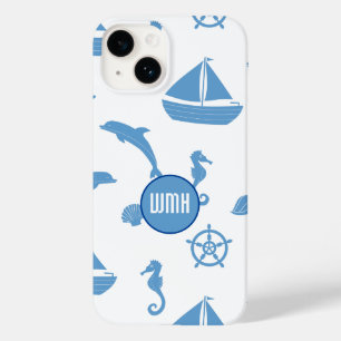 Coque Case-Mate iPhone Monogramme Motif nautique