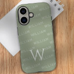 Coque Pour iPhone 16 Monogramme motif Typographie moderne<br><div class="desc">Présentant ce coque iPhone 16 élégant et élégant, doté d'un motif monogramme moderne conçu avec simplicité et élégance à l'esprit. La coque présente un motif de nom personnalisé utilisant une police contemporaine propre, ce qui en fait un accessoire parfait pour ceux qui apprécient à la fois l'individualité et le minimalisme....</div>