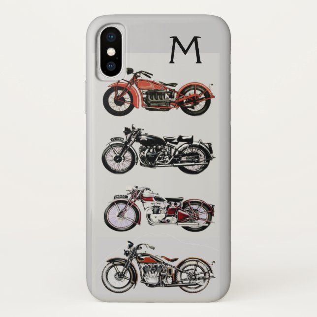 Coques Case-Mate iPhone MONOGRAMME MOTOCYCLES vintages (Dos)