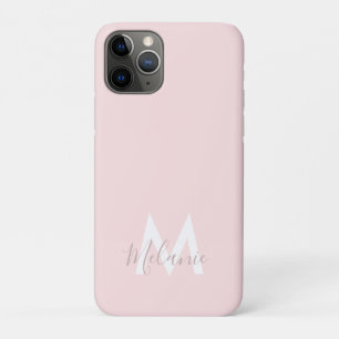 Case-Mate iPhone Case Monogramme Neutre Minimaliste moderne rose pâle