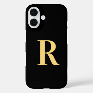 Coque Pour iPhone 16 Monogramme Noir
