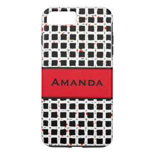 Case-Mate iPhone Case Monogramme noir blanc rouge tendance Motif éléga