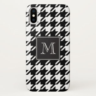 Coque Case-Mate Pour iPhone Monogramme noir de pied-de-poule