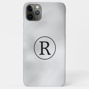 Case-Mate iPhone Case Monogramme noir en cercle en DIY, verre gris