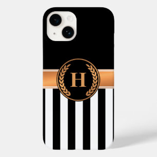 Coque Case-Mate iPhone Monogramme noir et or