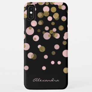 Case-Mate iPhone Case Monogramme Noir et Rose d'huile Confetti