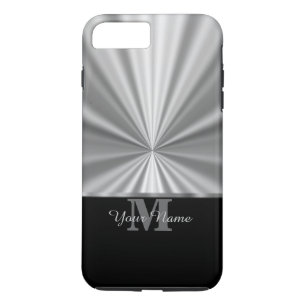 Coque Case-Mate Pour iPhone Monogramme noir métallique en argent