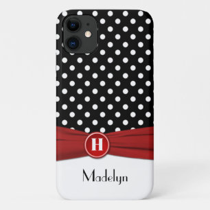 Case-Mate iPhone Case Monogramme Noir Rouge Blanc Polka Dot iPhone 11 co