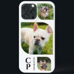 Case-Mate iPhone Case Monogramme Nom 3 Photo Collage Simple Moderne<br><div class="desc">Monogramme Nom 3 Photo Collage Simple moderne Boîtes de téléphone comprend un collage photo de trois de vos photos préférées avec votre nom personnalisé et monogramme en élégant script noir à la base. Personnalisez en modifiant le texte dans les zones de texte fournies. Parfait pour l'anniversaire, Noël, la fête des...</div>