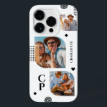 Coque Case-Mate iPhone Monogramme Nom 3 Photo Collage tendance moderne<br><div class="desc">Monogram Name 3 Photo Collage Tendance moderne casques de téléphone comprend un collage photo de trois de vos photos préférées avec votre nom personnalisé et monogramme en élégant script noir. Personnalisez en modifiant le texte dans les zones de texte fournies. Parfait pour l'anniversaire, Noël, la fête des mères et plus...</div>
