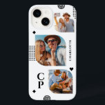 Coque Case-Mate iPhone Monogramme Nom 3 Photo Collage tendance moderne<br><div class="desc">Monogram Name 3 Photo Collage Tendance moderne casques de téléphone comprend un collage photo de trois de vos photos préférées avec votre nom personnalisé et monogramme en élégant script noir. Personnalisez en modifiant le texte dans les zones de texte fournies. Parfait pour l'anniversaire, Noël, la fête des mères et plus...</div>